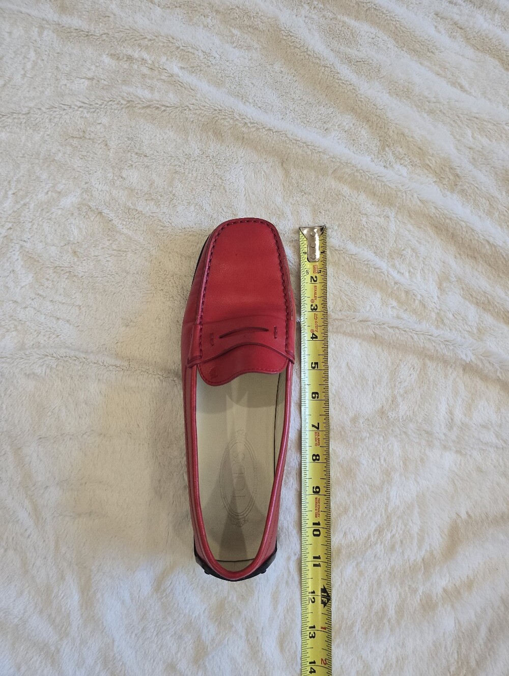 Tod’s Gommino Red Leather Driving Loafer Vintage Women's Size 11 Penny Loafer - Picture 13 of 13